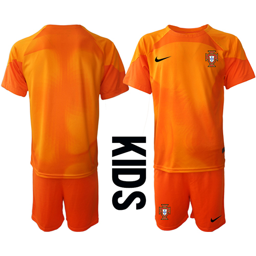 Dětský Fotbalový dres Portugalsko Brankářské MS 2022 Venkovní Krátký Rukáv (+ trenýrky)